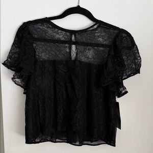 Zara Black Lace Blouse